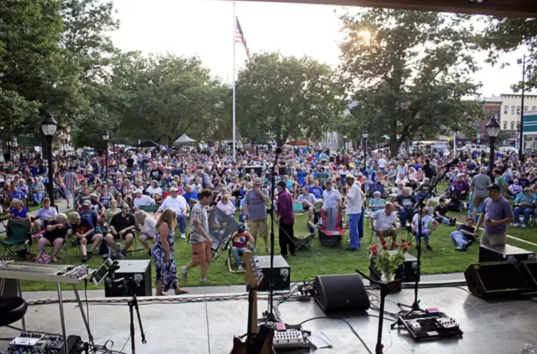 crowd at NBT Bank Summer Concert Series